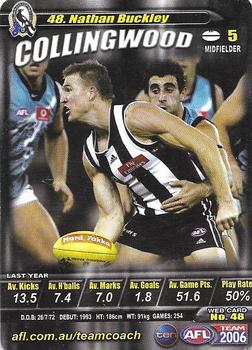 2006 Team Zone AFL Team #48 Nathan Buckley Front